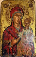 Antike Ikone Madonna mit Kind