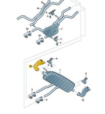 Original Blende für Abgasendrohr links VW Touareg 7L6253681N Neu