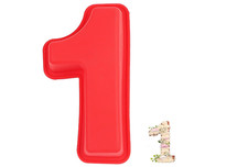 Kuchenform Zahlen Silikon Backform Zahl 1, Zahlenbackform