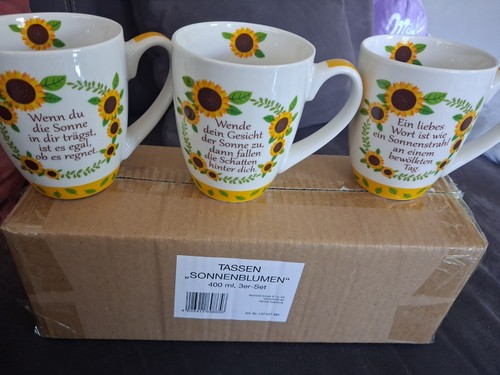 Tassen sonnenblumen mit - 'sonnenblumen",