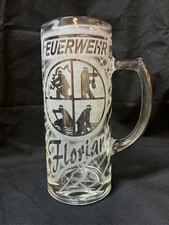 Feuerwehr Krug Glas Bierkrug