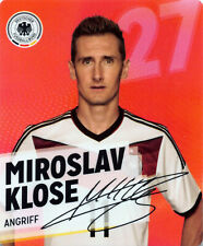DFB Rewe Sammelkarte Fußball WM 2014 Nr. 27 Miroslav Klose mit Autogramm