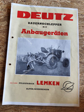 Deutz Bauernschlepper Lemken  Prospekt traktor tractor brochure M8