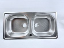 Einbauspüle Spülbecken Doppelspülbecken Edelstahlspüle Spüle mit 2 Becken