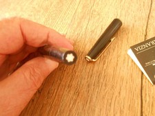 Montblanc Mont Blanc Füller Kolbenfüller mit 585er Goldfeder im Etui, gebraucht