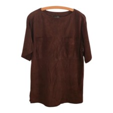 Vintage Longline T-Shirt Braun
