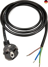 Stromkabel mit Aderendhülsen, Stecker 230V, 16A, 2 Meter, Anschlussleitung mit 