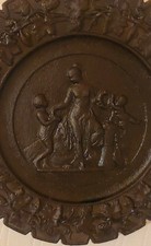 Vintage Gusseisen Dekorative Teller Wandteller Amor