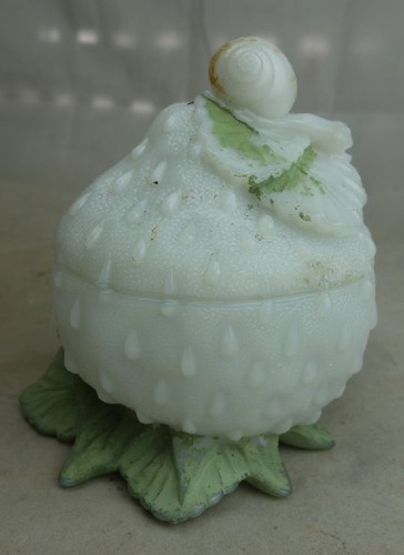 Antike pressglas dose schnecke - antike,