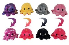 Plüsch Wendetier Oktopus Krake, Flip , Emotion, Plüschtier, Kuscheltier