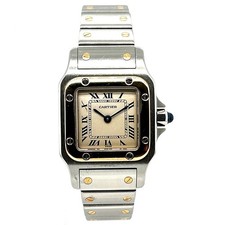 Cartier Santos Galbee Ref. 1057930 Luxus-Design-DAU aus Gold & Edelstahl Fullset