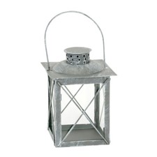 Laterne WINSTON grau weiß