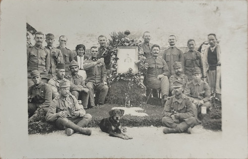 Soldaten hund postkarte - postkarte, ak