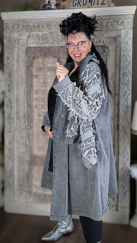 Jeansmantel mit kapuze und - jeansmantel,