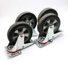 Wicke Elastic 200/50-140 Vollgummi-Laufrollen 2x mit Feststeller, TK 500 kg/ Rad