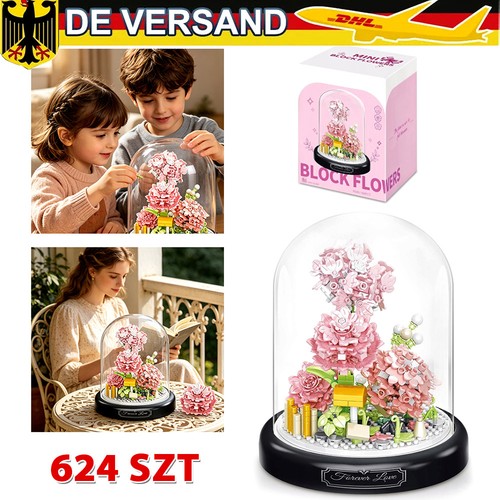 Rosa nelken bausteine set - nelken,
