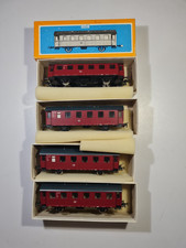 Konvolut 4 Prefo Personenwagen rot Bi 33 DB neuwertig in OVP 2 achsig