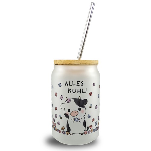 Kuh trinkglas mit - kuh,
