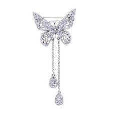 Schmetterling Brosche Silber