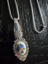 Kettenanhänger Blume Aus Besteck Besteckschmuck Unikat Handarbeit Schmuck