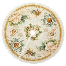 Weihnachten Gobelin Tischdecke Tischläufer Kissenbezug Platzdeckchen Lurex Gold