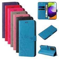 Handyhülle für Samsung Galaxy A52 / A52 5G / A52s 5G Blumen Case 9H Displayglas 