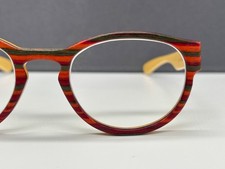Haseloff Brille Herren Damen Holz rund rot braun Panto oval groß Leja 05 c