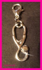 Stethoskop Arzt Charms Armband Anhänger Kettenanhänger m. Karabiner NEU  (c236)