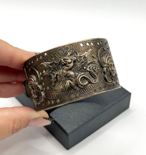 Vintage ethno armreif drachen - vintage,