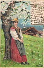MAILICK A. Kuenstlerlitho Nr. 1053 Erika Trachten Frau 