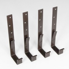 4x Rinneneisen Marley RG 70 braun - Dachrinne Kastenform Befestigung Regen