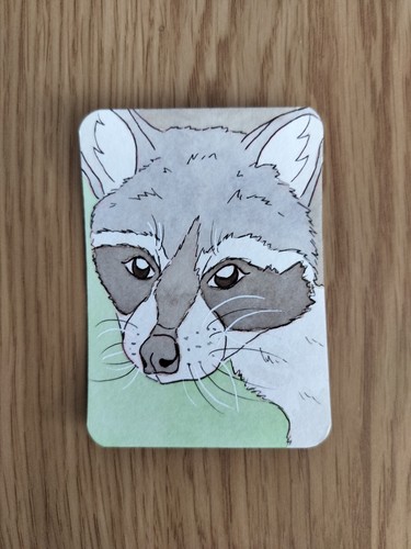 Aceo original animal - animal, painting