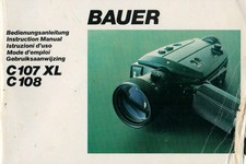 BAUER - C 107 XL C 108 - Bedienungsanleitung - B2147