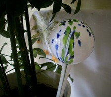 Durstkugel Wasserspender Glas Lauscha Blumentopf