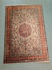 Perserteppich Seidenteppich Ghom sehr fein Orientteppich signiert Iran gereinigt