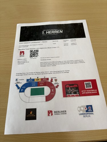 Sammlerticket berlin pokal - sammlerticket, berlin-pokal