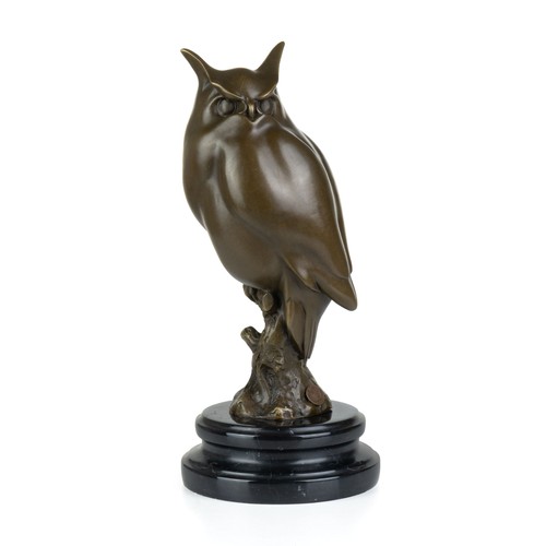 Skulptur eule aus bronze - skulptur,