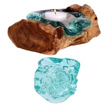 Glas Vase auf Wurzelholz –