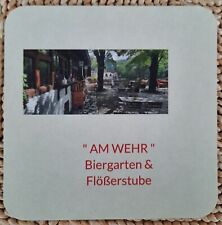 Rarität Bierdeckel Jena Biergarten Am Wehr Burgauer Brücke Saale Thüringen Bier