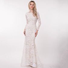 Mermaid Brautkleid Abendkleid Ballkleid Hochzeitskleid Vintage Kleid sofort QC72