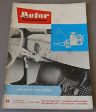 Motor Rundschau 19/58 Citroen 2 CV Ente, Austin A 40, Trabant P 50 Trabbi, Goggo