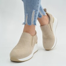 Damen Schuhe Sneaker Beige Low