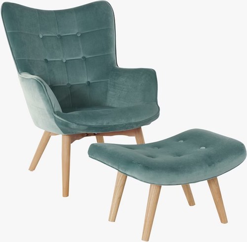 Sessel hocker grün 72x98x79cm - sessel+hocker,