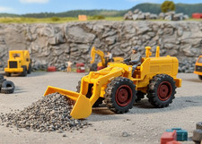 Wiking Radlader Schaufellader Hanomag chromgelb einfache Halterung nur 1965