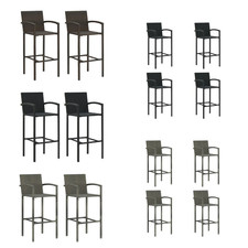 Barhocker Barstuhl Bistrohocker Tresenhocker Hocker Stuhl 2/4 Stk. Poly Rattan