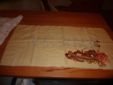 Tischläufer  zum fertig Besticken  aus DDR-Zeit ca. 96x 49 cm Blümchen