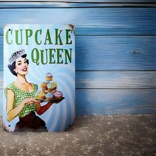 Blech metallschild cupcake - blech-, metallschild-