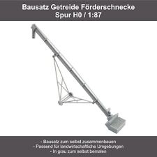 H0 1:87 Förderschnecke für Silo Getreidesilo Transportband Förderanlage Grau