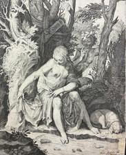 Aegidius Sadeler II | Die Nymphe Syrinx vom Pan, Kupferstich um 1600