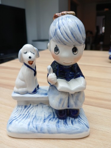 Delft blue figur mädchen - figur, mit